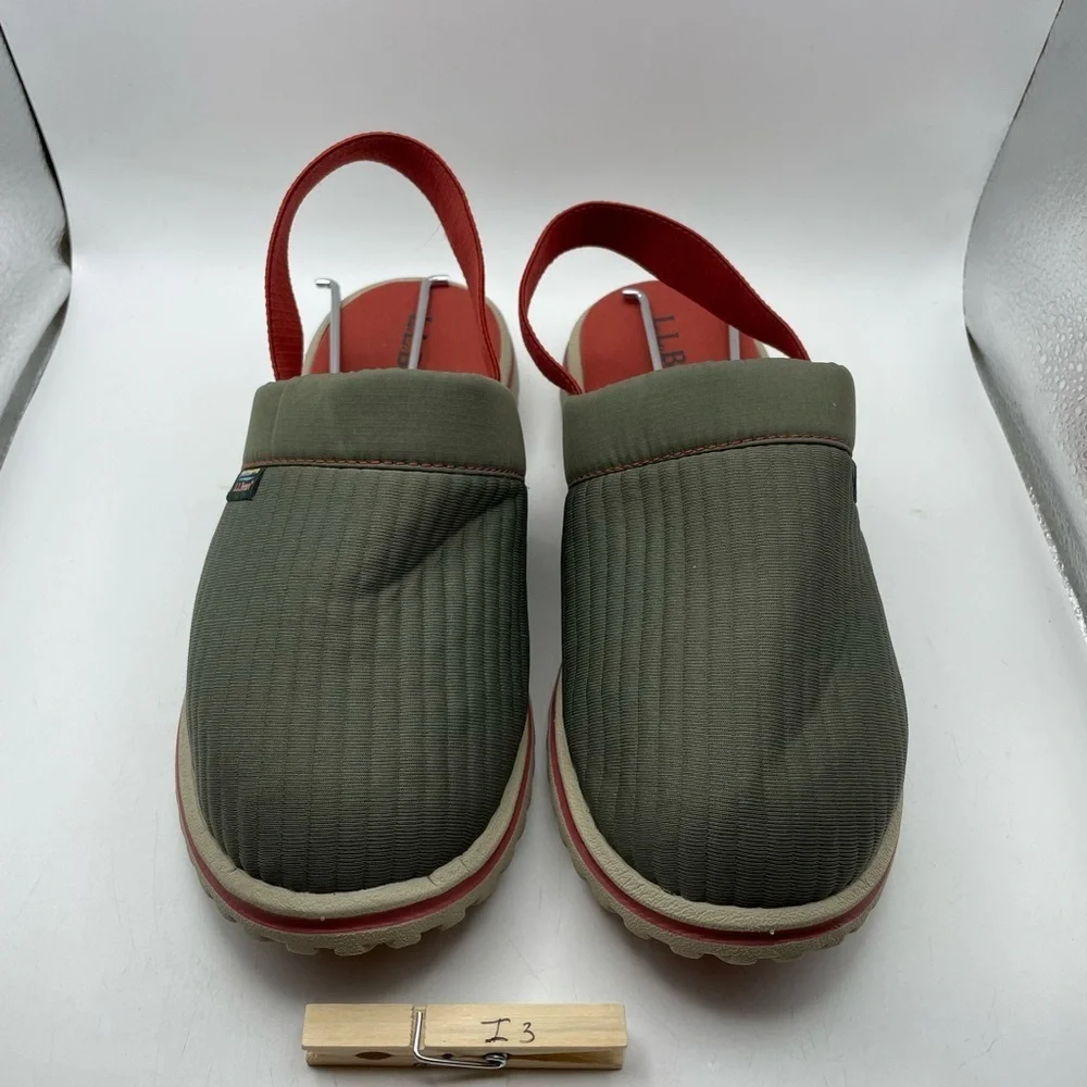 L.L Bean Airlight boys green mules size 3-4